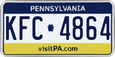 PA license plate KFC4864