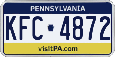 PA license plate KFC4872