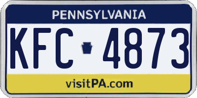 PA license plate KFC4873