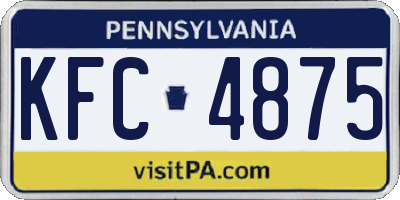 PA license plate KFC4875