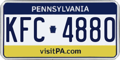 PA license plate KFC4880