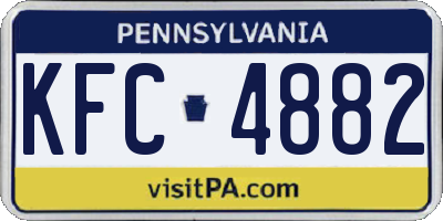 PA license plate KFC4882