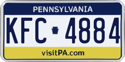 PA license plate KFC4884