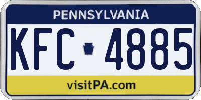 PA license plate KFC4885