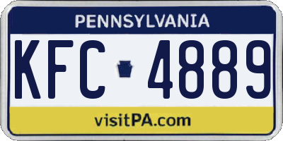PA license plate KFC4889