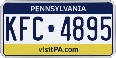 PA license plate KFC4895