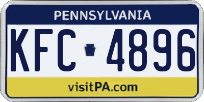 PA license plate KFC4896