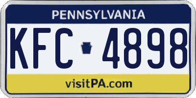 PA license plate KFC4898