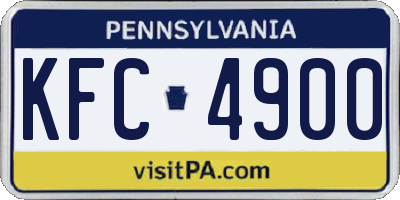 PA license plate KFC4900