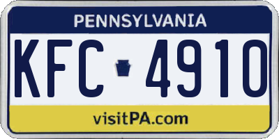 PA license plate KFC4910