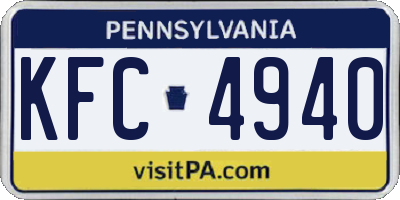 PA license plate KFC4940
