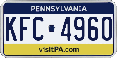 PA license plate KFC4960