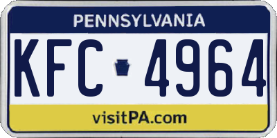 PA license plate KFC4964