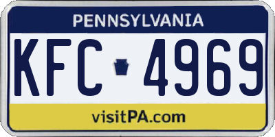 PA license plate KFC4969