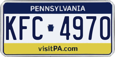 PA license plate KFC4970