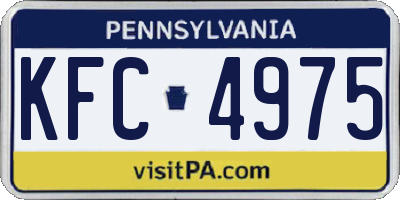 PA license plate KFC4975