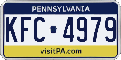 PA license plate KFC4979