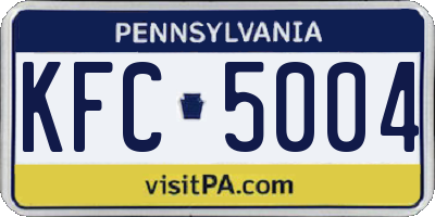 PA license plate KFC5004