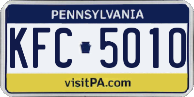 PA license plate KFC5010