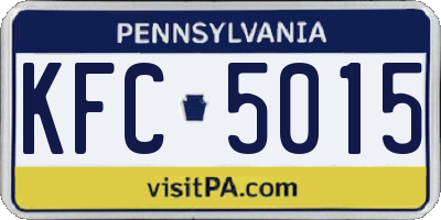 PA license plate KFC5015