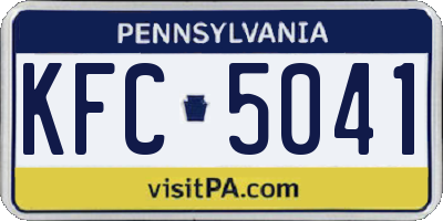 PA license plate KFC5041