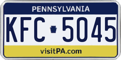 PA license plate KFC5045