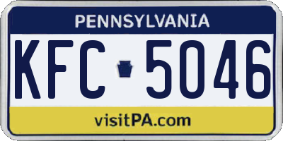 PA license plate KFC5046