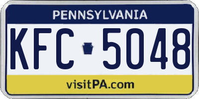PA license plate KFC5048