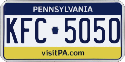 PA license plate KFC5050
