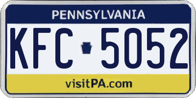 PA license plate KFC5052