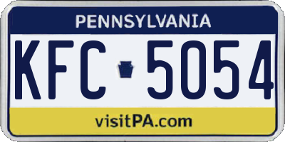 PA license plate KFC5054