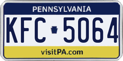 PA license plate KFC5064