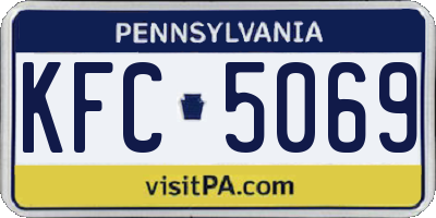 PA license plate KFC5069