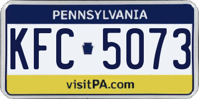 PA license plate KFC5073