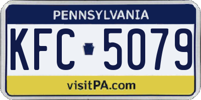 PA license plate KFC5079