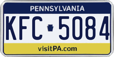 PA license plate KFC5084