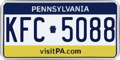 PA license plate KFC5088