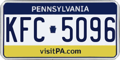 PA license plate KFC5096