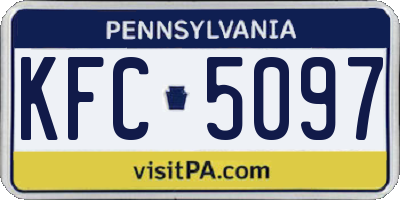PA license plate KFC5097