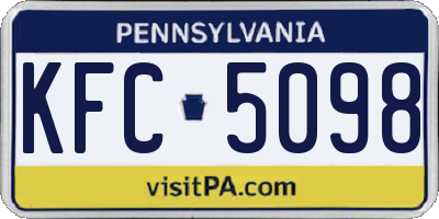 PA license plate KFC5098