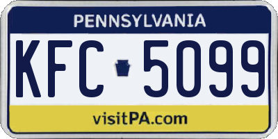 PA license plate KFC5099