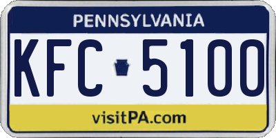 PA license plate KFC5100