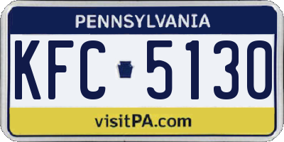 PA license plate KFC5130