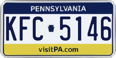 PA license plate KFC5146