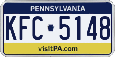 PA license plate KFC5148