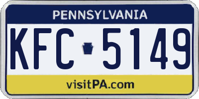 PA license plate KFC5149
