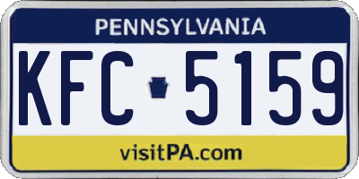 PA license plate KFC5159