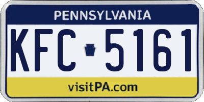 PA license plate KFC5161