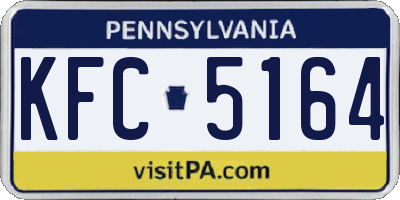 PA license plate KFC5164