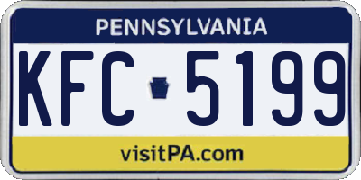 PA license plate KFC5199